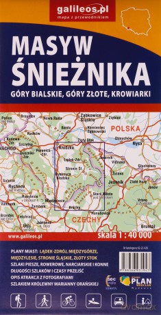 Masyw Śnieżnika Mapa turystyczna 1: 40 000