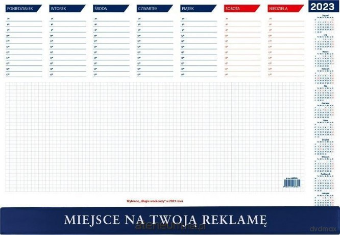 Biuwar mały z listwą 2023 [KALENDARZ]