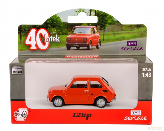 Fiat 126P czterdziestolatek czerwony