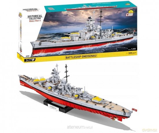 HC WWII Okręt wojenny Gneisenau 2417 el. [KLOCKI]