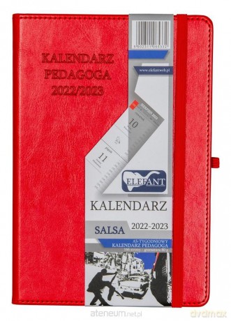 Kalendarz 2022/23 A5 tygodniowy Salsa czerwony [KALENDARZ]