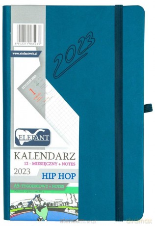 Kalendarz 2023 A5 tygodniowy Hip hop atramentowy [KALENDARZ]