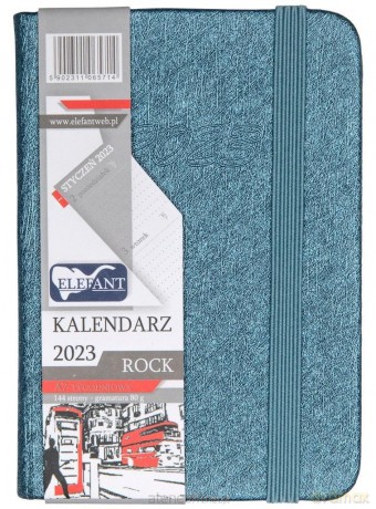 Kalendarz 2023 A7 tygodniowy Rock perłowy [KALENDARZ]