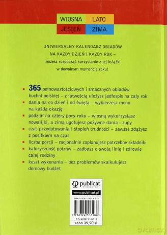 365 Obiadów Na Polskim Stole Na Co Dzień I Od Święta (twarda) - Ewa Aszkiewicz, Romana Chojnacka [KSIĄŻKA]