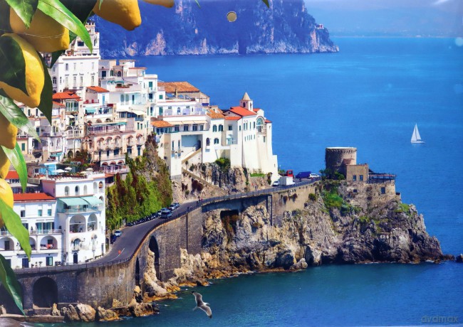 Kalendarz 2023 ścienny trójdzielny Wybrzeże Amalfi [KALENDARZ]