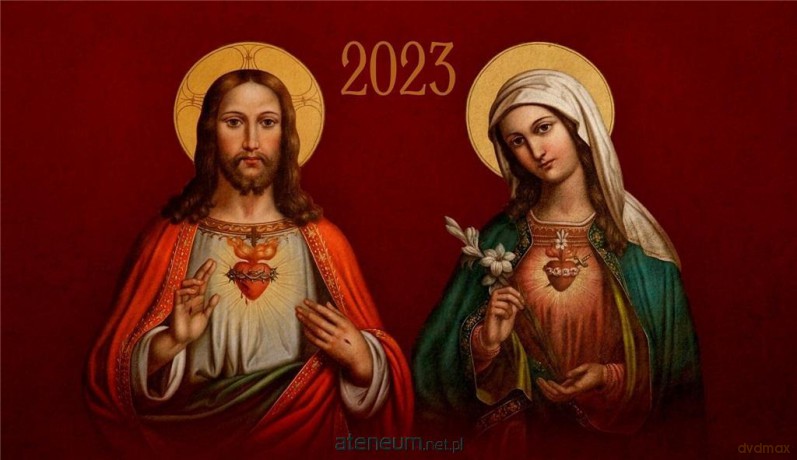 Kalendarz 2023 trójdzielny - Serce Jezusa, Serce.. [KALENDARZ]