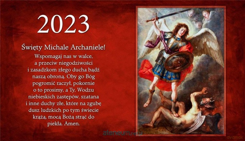 Kalendarz 2023 trójdzielny - Św. Michał Archanioł [KALENDARZ]