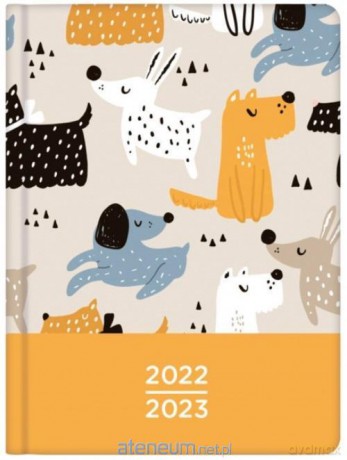 Kalendarz książkowy 18M 2022/2023 Pieski [KALENDARZ]