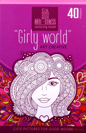 Kolorowanka antystresowa 126x200 20 Girly world [KSIĄŻKA]