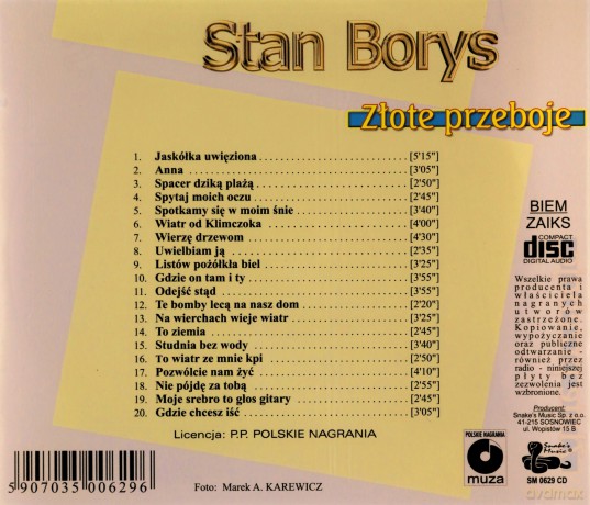 Stan Borys Złote Przeboje [CD]