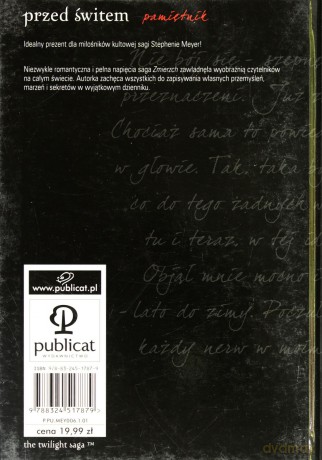 Przed Świtem Pamiętnik (twarda) [KSIĄŻKA]