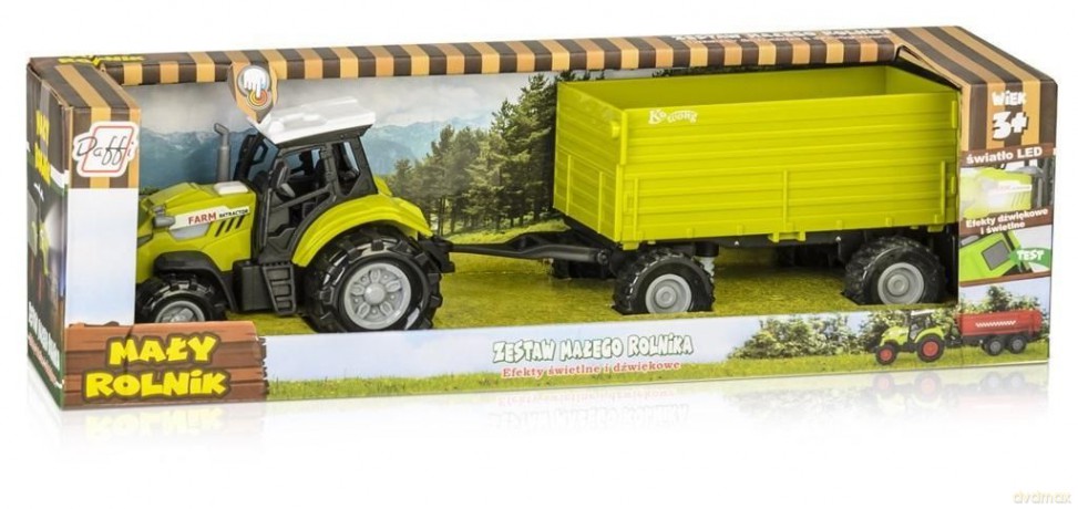 Traktor z przyczepą