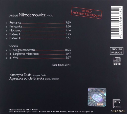 Katarzyna Duda: Nikodemowicz [CD]
