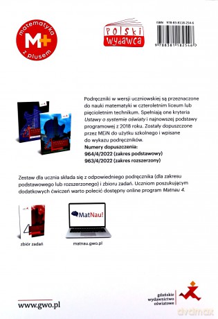 Matematyka z plusem ćwiczenia 4 liceum technikum zakres podstawowy i rozszerzony - Małgorzata Dobrowolska, Marcin Karpiński, Jacek Lech [KSIĄŻKA]
