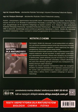 Notatki dla maturzysty Chemia nieorganiczna i fizyczna - Urszula Płonka, Grażyna Zduńczyk [KSIĄŻKA]