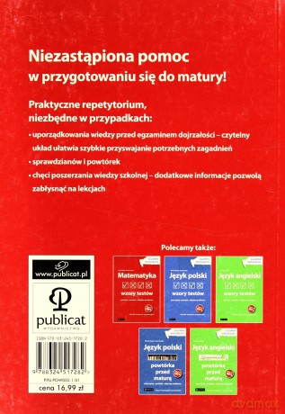 Matematyka Powtórka Przed Maturą Egzamin Maturalny - Ewa Gałęska, Renata Toboła [KSIĄŻKA]