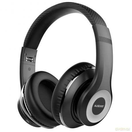 Ausdom bezprzewodowe wokółuszne słuchawki Bluetooth 5.0 ANC (aktywna redukcja szumów) czarny (ANC10)