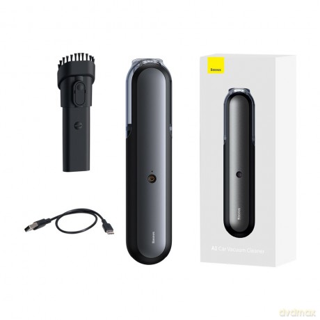 Baseus A1 mini bezprzewodowy odkurzacz samochodowy 4000Pa, 30W czarny (VCAQ010001)