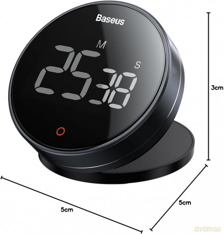 Baseus Heyo Pro obrotowy minutnik czasomierz elektroniczny timer szary (FMDS000013)