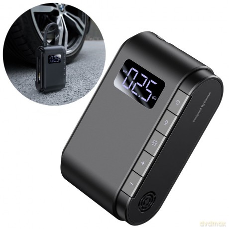Baseus mini kompresor samochodowy pompka do kół z akumulatorem 4000 mAh czarny (CRCQB03-01)