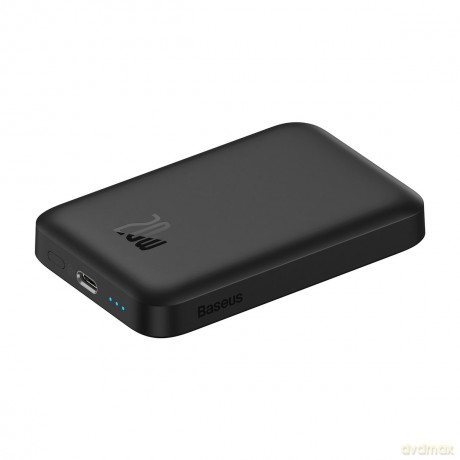 Baseus powerbank magnetyczny 6000mAh 20W + kabel USB Typ C 60W 50cm czarny (PPCX020001)