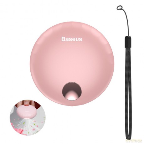 Baseus przenośny odświeżacz powietrza z wbudowanym mini wentylatorem różowy (SUXUN-HB04)