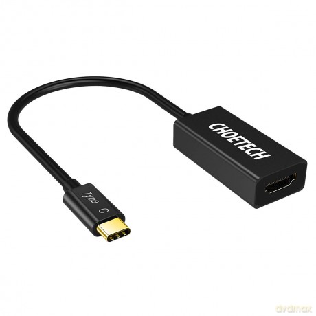 Choetech jednokierunkowa przejściówka adapter USB Typu C na HDMI czarny (HUB-H05)