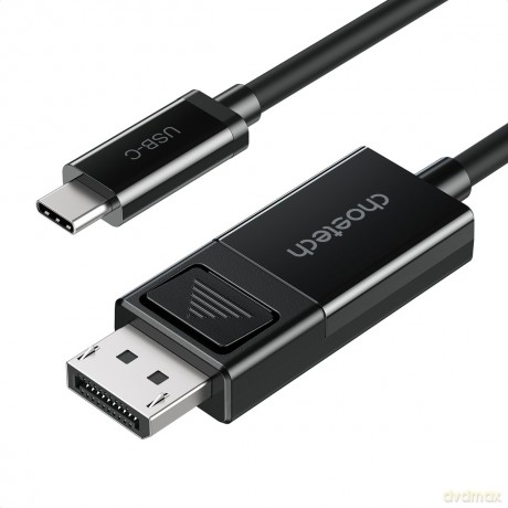 Choetech kabel dwukierunkowy DisplayPort - USB Typ C 1.8m czarny (XCP-1803)