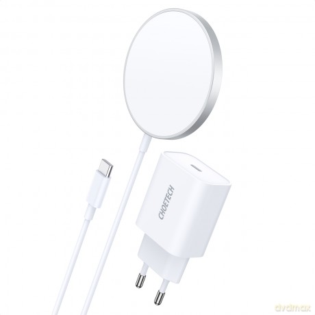 Choetech ładowarka indukcyjna MagSafe + adapter PD5005 biały (T517-F)