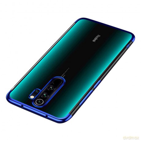 Clear Color case żelowy pokrowiec etui z metaliczną ramką Xiaomi Redmi 9 niebieski