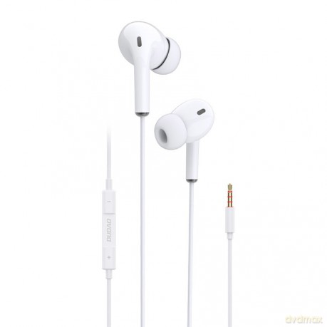 Dudao dokanałowe słuchawki zestaw słuchawkowy z pilotem i mikrofonem 3,5 mm mini jack biały (X14 white)