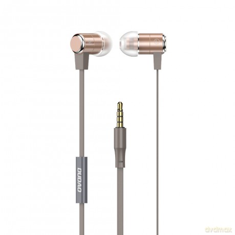 Dudao dokanałowe słuchawki zestaw słuchawkowy z pilotem i mikrofonem 3,5 mm mini jack złote (X13S)
