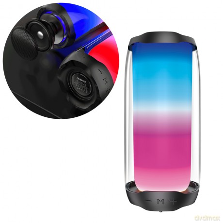 Dudao głośnik bezprzewodowy Bluetooth 5.0 8W RGB 2000mAh czarny (Y11Pro-black)