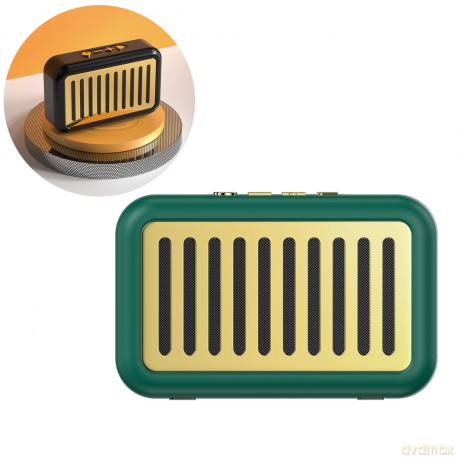 Dudao Y13s retro przenośny głośnik bezprzewodowy Bluetooth 5.0 zielony (Y13s-green)