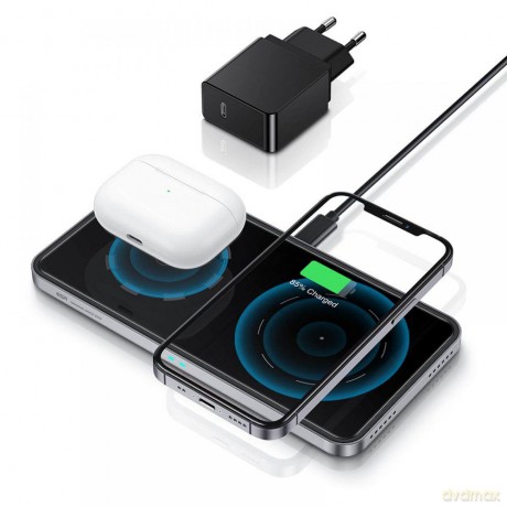 Esr Halolock 2In1 Magnetic Magsafe Wireless Charger Black