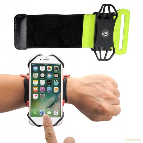 Etui opaska sportowa na nadgarstek armband do biegania na telefon do 6'' cali zielony