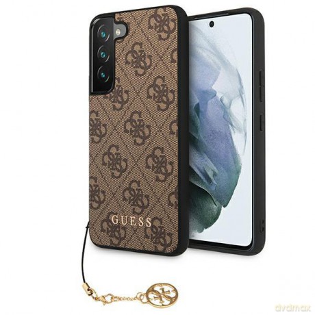 Guess GUHCS22MGF4GBR S906 S22+ brązowy/brown hard case 4G Charms Collection