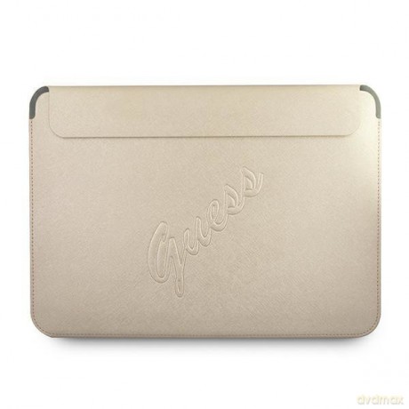 Guess Sleeve GUCS13PUSASLG 13" złoty /gold Saffiano Script