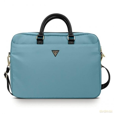 Guess Torba GUCB15NTMLLB 16" niebieski /blue Nylon Triangle Logo