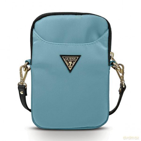 Guess Torebka GUPBNTMLLB niebieski/blue Nylon Triangle Logo
