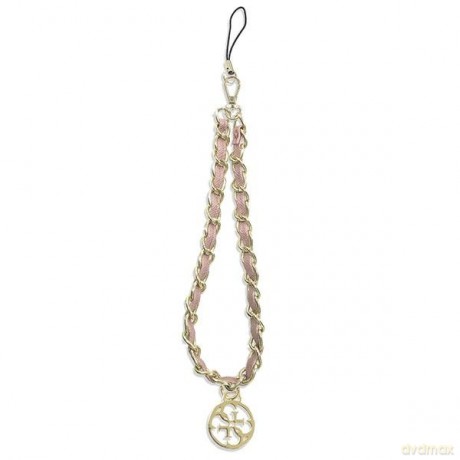 Guess zawieszka GUSTSAS4P Phone Strap różowy/pink Chain Metal 4G Charm