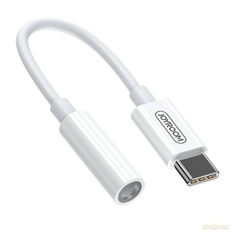 Joyroom adapter przejściówka słuchawek 3,5 mm mini jack (żeński) - USB Typ C (męski) biały (SH-C1)