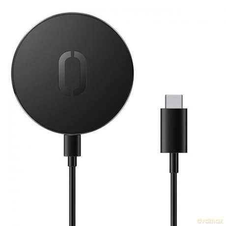 Joyroom bezprzewodowa ładowarka Qi 15 W do iPhone (kompatybilna z MagSafe) + kabel USB Typ C czarny (JR-A28)