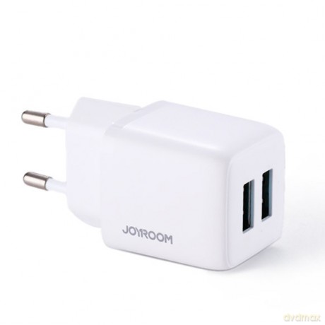 Joyroom ładowarka sieciowa 2x USB 12W 2,4A biały (L-2A121)