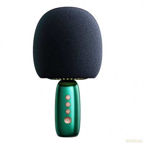 Joyroom mikrofon bezprzewodowy do karaoke z głośnikiem Bluetooth 5.0 2500mAh zielony (JR-K3 green)