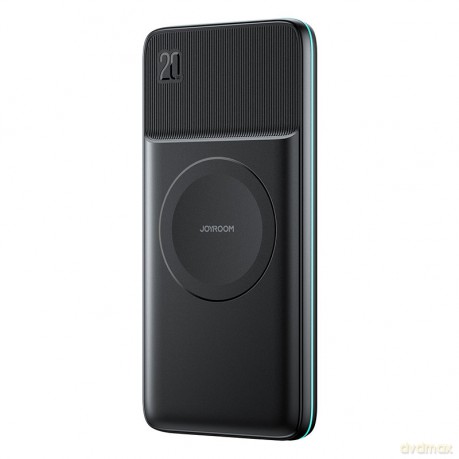 Joyroom power bank 10000mAh 20W Power Delivery Quick Charge magnetyczna ładowarka bezprzewodowa Qi 15W do iPhone kompatybilna z MagSafe czarny (JR-W040 black)