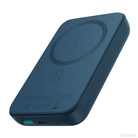 Joyroom power bank 10000mAh 20W Power Delivery Quick Charge magnetyczna ładowarka bezprzewodowa Qi 15W do iPhone kompatybilna z MagSafe niebieski (JR-W020 blue)