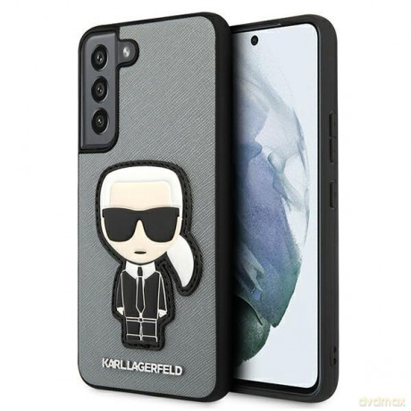 Karl Lagerfeld KLHCS22SOKPG S901 S22 srebrny/silver hardcase Saffiano Ikonik Karl`s Patch