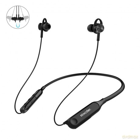 Mixcder wodoodporne IPX5 sportowe bezprzewodowe słuchawki Bluetooth 5.0 ANC (aktywna redukcja szumów) czarny (RX)