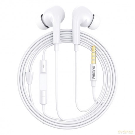 Remax AirPlus Pro przewodowe dokanałowe słuchawki 3,5 mm mini jack biały (RM-310 white)